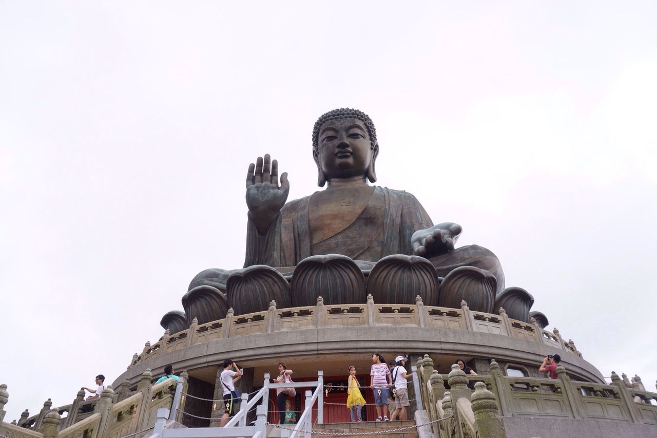 statue, sculpture, art, creativity, low angle view, famous place, travel destinations, tourism, carving - craft product, history, sky, capital cities, monument, craft, outdoors, day, no people, buddha, architectural column