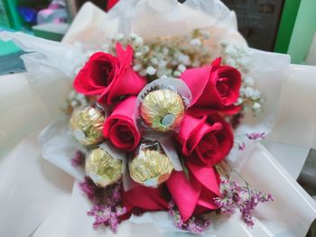 Close-up of rose bouquet