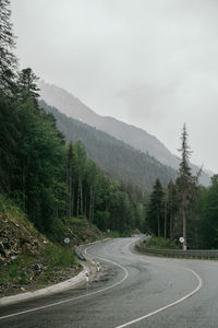 Road passing through mountains