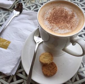 Coffee cup on table