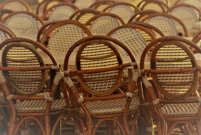 Close-up of wicker basket