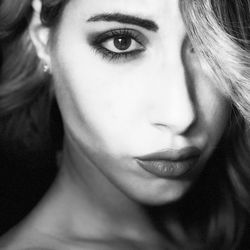 Close-up portrait of woman