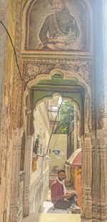 Man sitting in a building