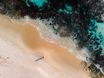 High angle view of beach