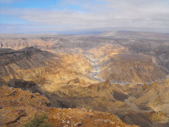 Aerial view of dramatic landscape