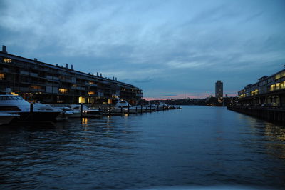 River by city against sky