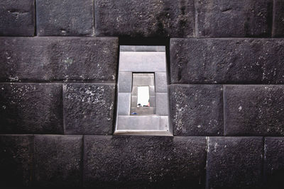 High angle view of wall