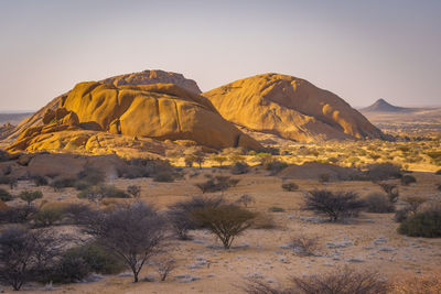 Rock formations in desert