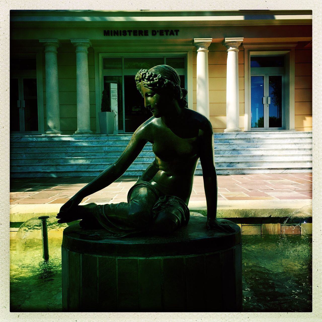 VIEW OF FOUNTAIN IN FRONT OF BUILDING