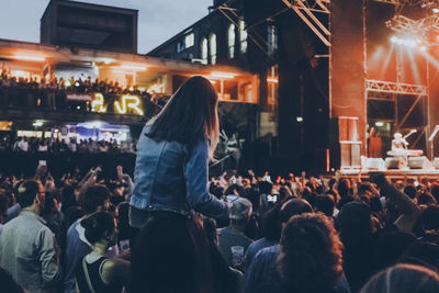 People enjoying at night