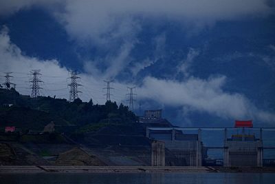 Building against cloudy sky