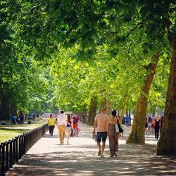 People walking on footpath