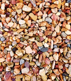 Full frame shot of pebbles