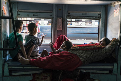 People sitting in bus