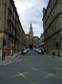 City street with buildings in background