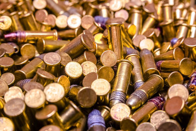 Full frame shot of bullets