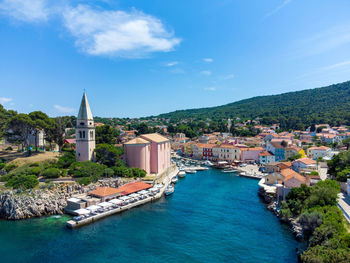 Veli losinj on island losinj in croatia from above