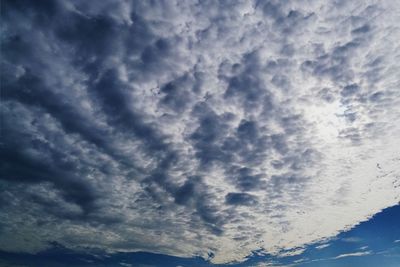 Low angle view of storm clouds in sky