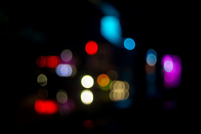 Defocused image of illuminated lights
