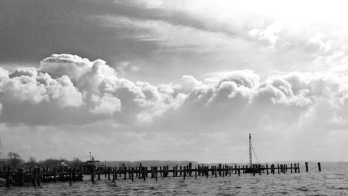 Panoramic view of beach against sky