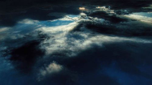 Aerial view of cloudscape