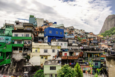 Favela rocinha residential district against sky