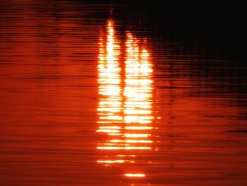 Reflection of sunset in water