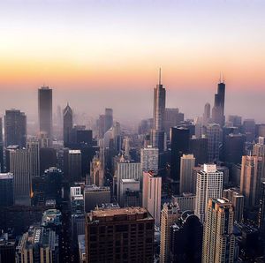 Cityscape at sunset