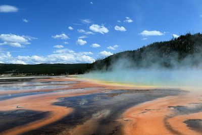 Geyser at yellowstone national park