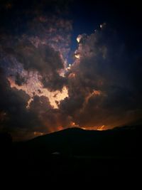 Clouds over landscape