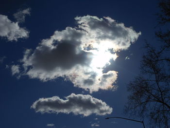 Low angle view of clouds in sky