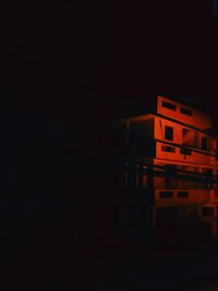 View of illuminated buildings