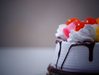 Close-up of cake on table