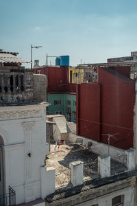 Buildings against sky in city