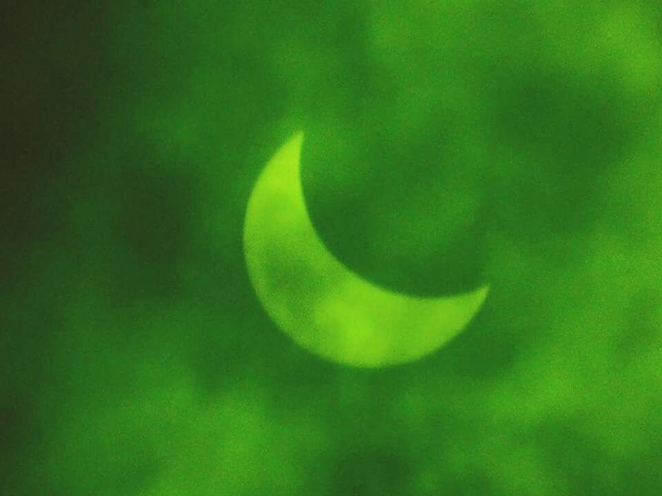 CLOSE-UP OF GREEN MOON