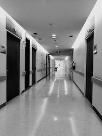 Empty corridor of building