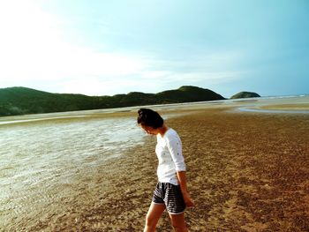 Man standing on beach