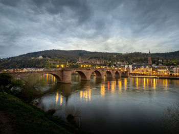 Bridge over river against sky