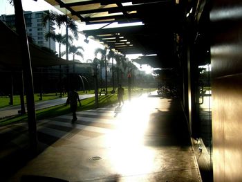 View of empty walkway