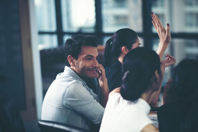 Group of people at music concert