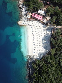 High angle view of swimming pool