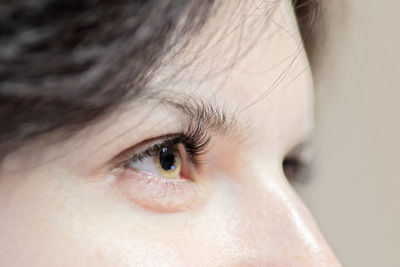 Close-up of human eye looking away