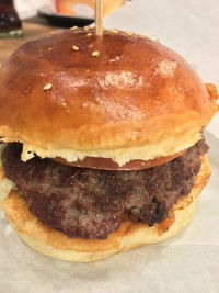 Close-up of burger