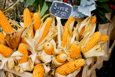 Close-up of vegetables for sale in market