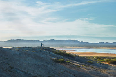 Scenic view of land against sky