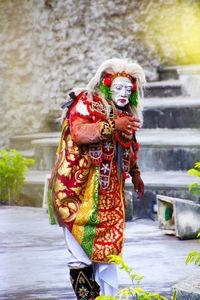 Man wearing costume during event