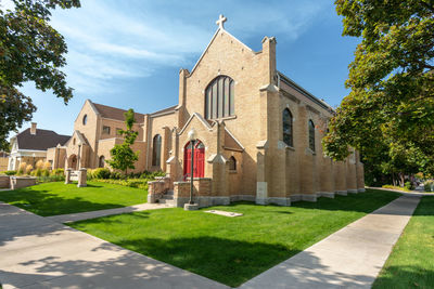 View of historic building against sky