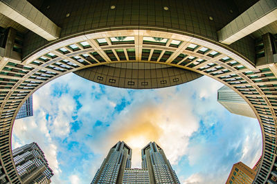 Low angle view of modern building