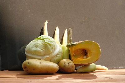 Close-up of fruits on table