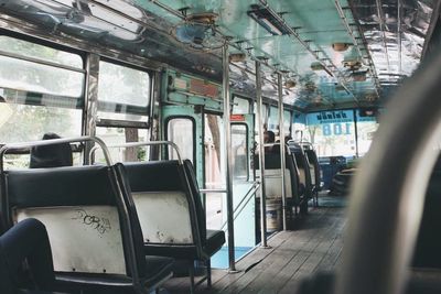 Interior of public bus